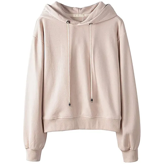 Custom pullover 100% cotton plain embroidery plus size custom cheap women's hoodie