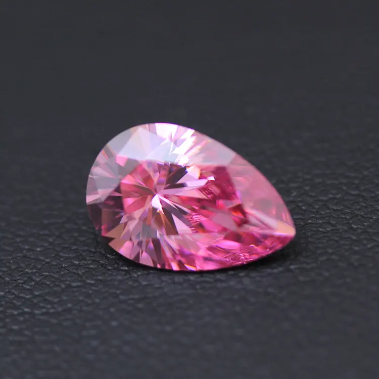 الصين بالجملة بأسعار رخيصة بئر شكل 8x12MM 2.65CT فضفاضة VVS الوردي مويسانيتي الماس للماس الخاتم الفاخرة