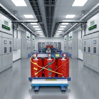 Equipo eléctrico Ganzhong SCB14 Transformador de tipo seco de aleación amorfa 10kVA-3150kVA Trifásico 50Hz Bobina redonda Subestación interior de resina fundida