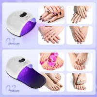 Lampe à ongles avec repose-pieds amovible et ouverture extra large, facile à utiliser pour la maison et le salon