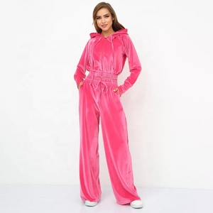 Combinaisons d'automne pour femmes, ensembles de survêtements en <span class=keywords><strong>velours</strong></span>, tenues en <span class=keywords><strong>velours</strong></span> à deux pièces, ensembles de pantalons à jambes larges, survêtements féminins, vêtements d'automne - Product Image 2
