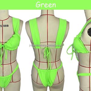 Maillot de bain une pièce texturé respirant de haute qualité, personnalisé, style halter, pour la plage - Product Image 5