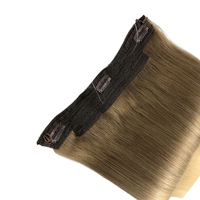 Double tirage de meilleure qualité russe brut du sud-est faisceaux sains pleine extrémité cheveux humains vendeur en gros Halo trame extensions de cheveux