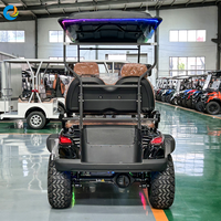 Voitures de golf électriques chinoises Robetaa 4 places, homologuées pour la route, avec éclairage LED, sièges confortables, chariots de chasse