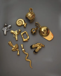 Acier inoxydable sport série chauve-souris basket-<span class=keywords><strong>ball</strong></span> rubgy baseball raquette sport formateur chaussures pendentif breloques pour bijoux à bricoler soi-même hiphop hommes - Product Image 6