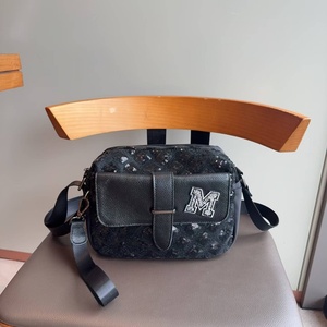 Women's Genuine Leather Crossbody <b>Bag</b> With Letter M Sequin Pattern Designer for Men Shoulder Messenger <b>Bags</b> Sequin <b>camera</b> <b>bags</b> - Product Image 5
