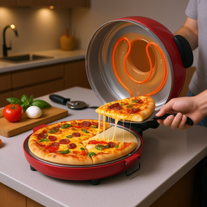 Horno Eléctrico para Pizza de 14 Pulgadas, 1600W, Piedra de Cordierita, 5 Modos de Control de Temperatura, Cocina Casera - Product Image 2