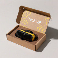 Boîte de cadeau de papier d'emballage de lunettes VR intelligente d'impression de luxe personnalisée étui à lunettes avec plateau en éponge