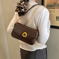 Sac à main femme rétro couleur unie 2025, nouveau sac de banlieue simple à porter à l'épaule ou sous le bras, petit sac boîte