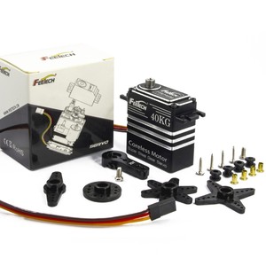 Moteur sans noyau Feetech 40Kg, engrenage en acier super résistant, servo, pièces RC - Product Image 2