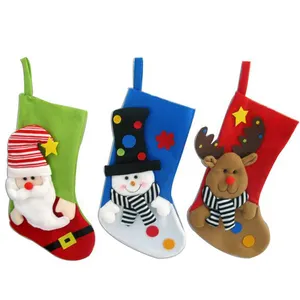 personalized candy color santa socks xmas promotional gift christmas tree decoration handmade red xmas stocking