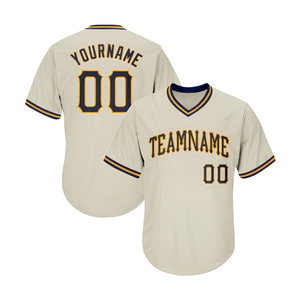Maillot de baseball à boutons intégraux en gros pour les marques de streetwear, avec patte de boutonnage complète, idéal pour les tenues d'équipe. - Product Image 1