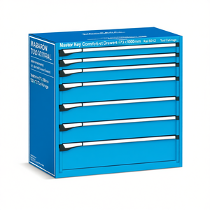 Fami Master Key Comfort Drawer <b>Cabinet</b> 7 Drawers 1020x573x1000mm Blue Ral5012 <b>Tool</b> <b>Storage</b> - Product Image 2