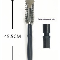 Brosse de nettoyage de barbecue en acier inoxydable poli OEM la plus vendue, détachable, avec 3 ressorts interchangeables et manche en PP