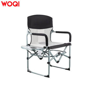 เก้าอี้พับพกพา Woqi พร้อมที่วางแก้ว ผ้า Oxford สำหรับตั้งแคมป์กลางแจ้ง สีเทาอ่อน 52.5x58.5x92.5 ซม. - Product Image 2