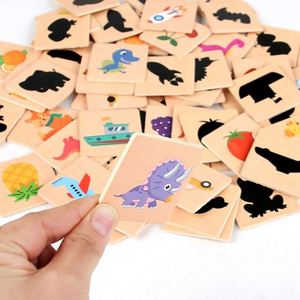 Juegos de Madera para Niños de 3, 4, 5 y 6 Años, Regalos de Actividades Infantiles, Rompecabezas de Sombras con Imágenes, Juegos de Combinación de Formas de Madera - Product Image 5