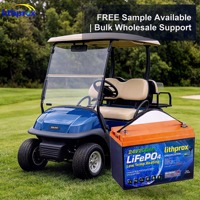 Batterie LiFePO4 Chauffante 25.6V 200AH 5KW Grade A 6000+ Cycles Profonds pour Chariot de Golf avec BMS Intelligent, Bus CAN, Connecteur Anderson, CE RoHS IP67 OEM ODM