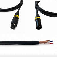 Câble de microphone XLR mâle-femelle OEM RH-X051 avec blindage spiralé, gaine en PVC, conducteur en cuivre sans oxygène