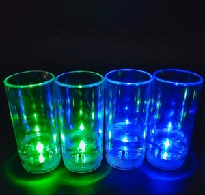 60ml LED Liquid Activating Shot Cup LED plastic shot glasses flashing light up plastic shot cup
