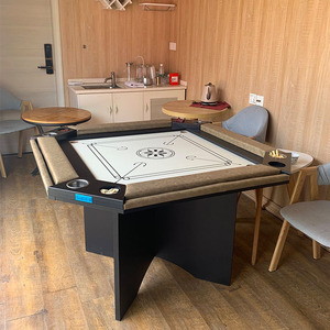 Multifunction 4 in 1 Backgammon <strong>Board</strong> Crown Checkers <strong>Chess</strong> Mahjong Tabletop Game <strong>Tables</strong> Set 4in1 Poker <strong>Table</strong> with Cup Holders - Product Image 3
