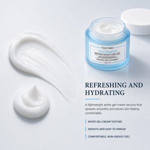 Creme Hidratante Reparador 5X Ceramida com Manteiga de Karité e Colágeno para Todos os Tipos de Pele, Clareador e Antirrugas 30g OEM Atacado - Product Image 4