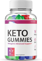 Bonbons Gélifiés Keto Marque Blanche Végétaliens Sans Sucre en Forme d'Ours avec Vinaigre de Cidre de Pomme pour Adultes – Complément Beauté
