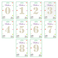 Ballon chiffre en feuille d'aluminium de 32 pouces, forme mince, ballon numérique en Mylar pour décorations de fête d'anniversaire, de mariage et d'anniversaire de mariage