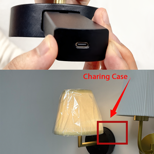 2026 Nieuwe Draadloze Oplaadbare Wandlamp met Oplaadcase, Set van 2, Draagbare LED Wandlampen, Verwijderbare Batterij, Binnenverlichting - Product Image 2