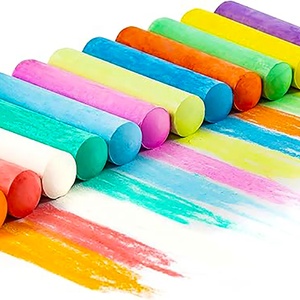 Craies lavables non toxiques personnalisées pour l'extérieur, 20 couleurs, craies lavables pour tableau noir scolaire, grand dessin, <span class=keywords><strong>craie</strong></span> pour <span class=keywords><strong>trottoir</strong></span> avec 4 pochoirs - Product Image 3