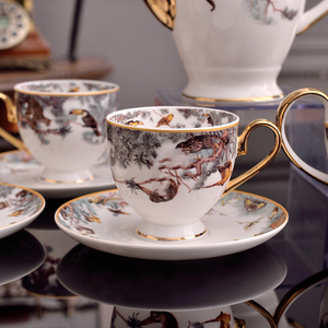 Juego de Vajilla de Lujo de la Serie Equator Jungle, Platos y Tazones, Juego de Cena de 6 Piezas, Juego de Tazas, Cerámica Occidental, Porcelana Fina - Product Image 6
