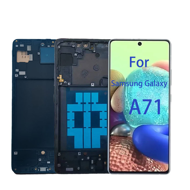 For Samsung for Galaxy A71 Display Assembly with OLED SM-A715W/SM-A715F/DS LCD Touch Screen Compatible Mobile Phone LCDs