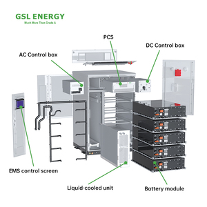 Batería de Alto Voltaje LiFePO4 de 232 kWh de GSL Energy, Energía Solar, Gabinete de Batería de 261 kWh con Inversor Híbrido de 125 kVA para Almacenamiento Solar - Product Image 3