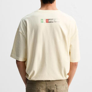 Vente en gros de t-shirts en coton de haute qualité pour hommes streetwear t-shirt boxy t-shirt épais délavé pour hommes surdimensionné - Product Image 3