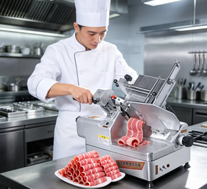 Machine à découper la viande automatique commerciale, machine à trancher le bœuf, machine à couper le poisson, machine à découper le poulet, trancheuse à viande - Product Image 1