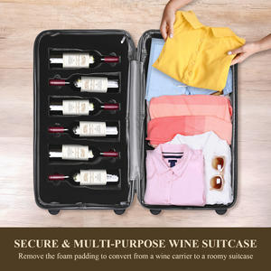 Valise à vin pour 12 bouteilles pour avions, approuvée par la TSA, coque rigide et mousse antichoc, étui de <span class=keywords><strong>transport</strong></span> pour <span class=keywords><strong>transport</strong></span> aérien - Product Image 3