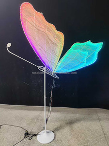 <span class=keywords><strong>Mariposas</strong></span> Decorativas con <span class=keywords><strong>Alas</strong></span> Móviles de Apertura y Cierre Automático, Luz LED Blanca Fría para Decoración de Eventos - Product Image 6