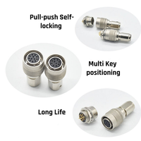 Connecteur circulaire push-pull HR10A, prise auto-bloquante, 4 broches/6 broches/12 broches, connecteur de caméra industrielle, contacts plaqués or