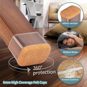 Protectores de Patas de Silla de Silicona con Acolchado de Fieltro - Protegen las Patas de los Muebles y los Pisos, Hechos en China, Enviados por Correo - Product Image 3