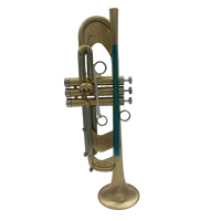 Eastern Music Bb Soprano Heavy Trumpet Gold Brass 11.66MM Bore Durable TR-550GT Brushed Clear Lacquer Finish Carry Case