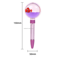 Stylo bille 3D promotionnel à flotteur liquide, stylo cristal personnalisable, cadeau de Noël, stylo bille créatif en cristal à motif de dessin animé