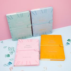 Macaron Time A Daily Note Pu avec couverture de Logo de timbre en aluminium et surpiqûres pour journal d'étudiant de retour à l'école <span class=keywords><strong>2023</strong></span> journal intime - Product Image 2