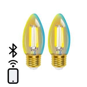 Lampadina intelligente LED a filamento Bluetooth Mesh C35 4.5W, 2 pezzi, telecomando; ideale per illuminazione ambientale e - Product Image 3