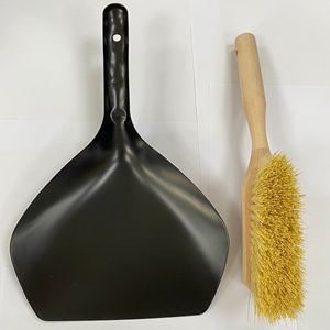 Petit balai à main pour clavier et bureau, pelle à poussière en métal et brosses à long manche en bois, ensemble de nettoyage - Product Image 4