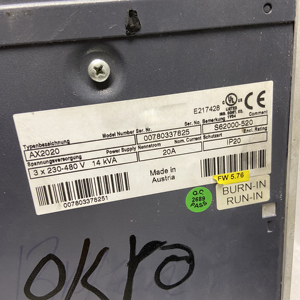 Controlador Drive AX2020 S62000-520 C6930-1140-0060 C6930-1154-0060 CP6202-0000-0010 CP6231-0002-0000 a través de DHL o Fedex - Product Image 4