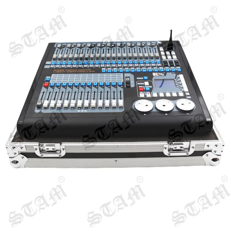 DMX 512 controller dj mixer king kong 1024 pencahayaan panggung konsol dmx 1024 saluran pencahayaan dj