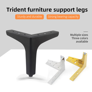 Yonfia FL10002 Offre Spéciale noir canapé triangle cône jambes support en fer lourd or table meubles Jambes - Product Image 4
