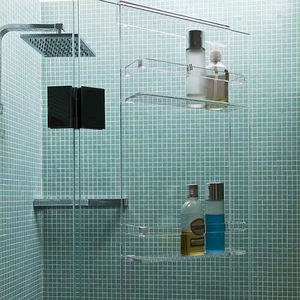 Tùy Chỉnh Trong Suốt Acrylic Hiện Đại Pre-Lắp Ráp Treo Phòng Tắm Vòi Hoa Sen Giá Để Đặt Hộ Gia Đình Đồ Trong Nhà Tắm - Product Image 2