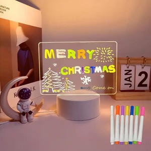 Led DIY tin nhắn bảng vẽ xóa được viết <span class=keywords><strong>notepad</strong></span> ánh sáng cho trẻ em sơn văn bản với đứng & 7 bút - Product Image 6