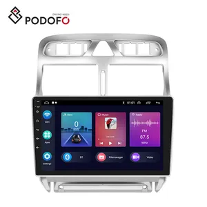 Podofo 9 인치 안드로이드 11 자동차 라디오 푸조 307 2007-2013 Autoradio Carplay 안드로이드 자동 GPS 와이파이 Hifi 오디오 FM RDS