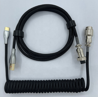 Câble de clavier mécanique enroulé USB Type C GX12 avec connecteur aviateur, couleur personnalisée